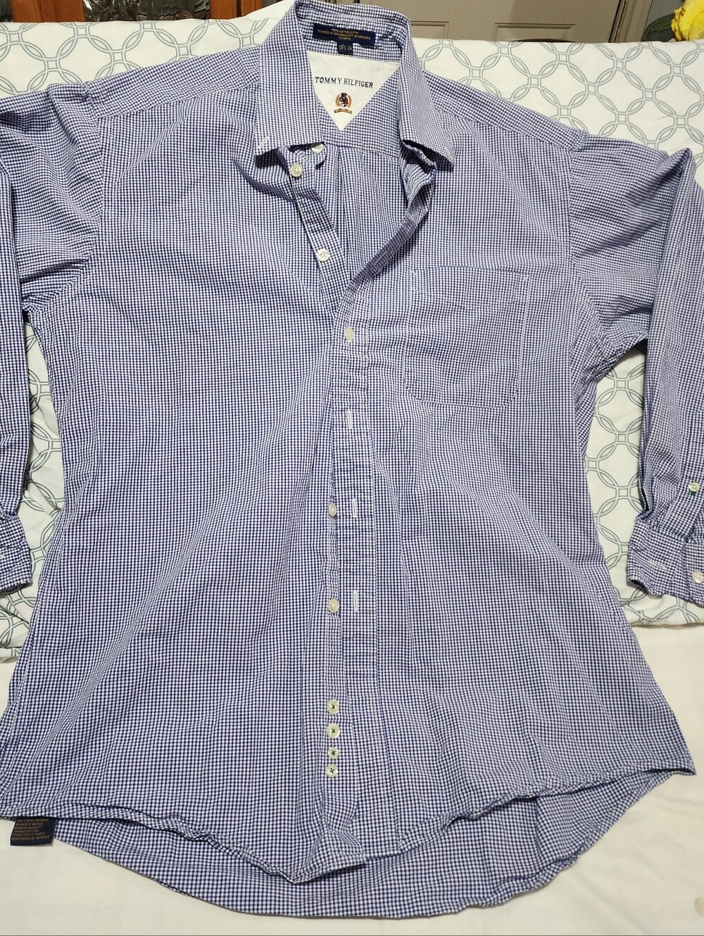 Vintage TOMMY HILFIGER MEN LG SLEEVE SHIRT, SZ M